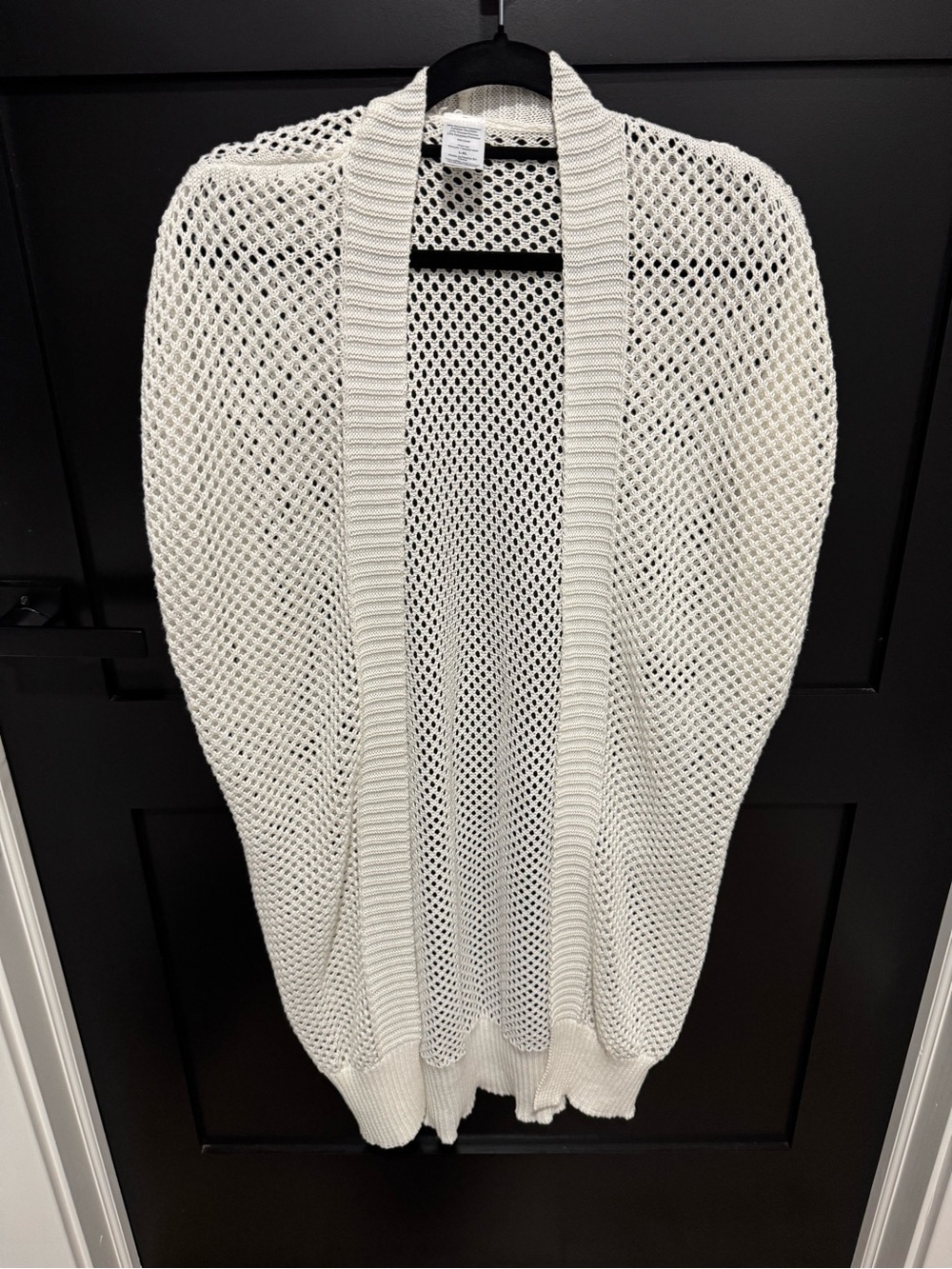 Open-Knit Cream Women's Cardigan Sweater